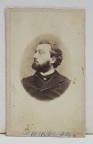 LEON GAMBETTA , FOST PRIM MINISTRU AL FRANTEI 1881 - 1882 , FOTOGRAFIE TIP C.D.V. , SFARSITULM SECOLULUI XIX