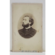 LEON GAMBETTA , FOST PRIM MINISTRU AL FRANTEI 1881 - 1882 , FOTOGRAFIE TIP C.D.V. , SFARSITULM SECOLULUI XIX