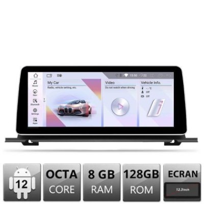 Navigatie BMW Seria 5 F07 GT 2010-2011 cu ecran CIC Android ecran 12.3&amp;quot; 8+128 4G BT CarStore Technology foto