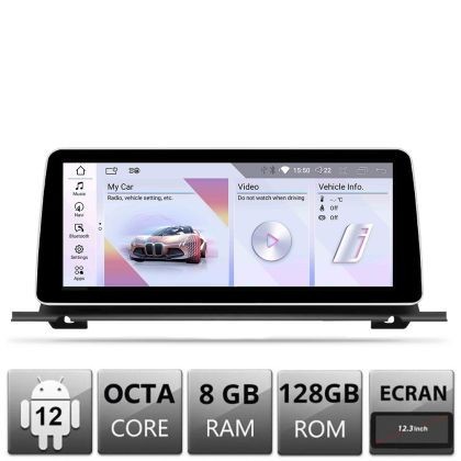 Navigatie BMW Seria 5 F07 GT 2010-2011 cu ecran CIC Android ecran 12.3&quot; 8+128 4G BT CarStore Technology