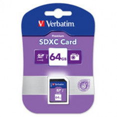 Card de memorie Verbatim SDXC, 64GB, Class 10 foto