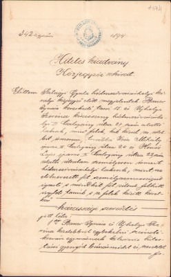 HST A2089 Act 1894 sigiliu &amp;icirc;n ceară roșie Hodmezovasarhely Ungaria foto