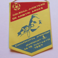 Fanion fotbal - Colegiul Judetean de Arbitri ARGES (1987)