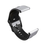 Curea hibrid piele-silicon compatibila cu Huawei Watch GT 7 46mm, Telescoape QR, 22mm, Pearl White