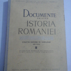 DOCUMENTE PRIVIND ISTORIA ROMANIEI colectia Eudoxiu De HURMUZAKI VOL.III