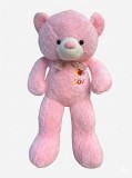 Urs de plus urias roz 110 cm model Love cu baloane si funda