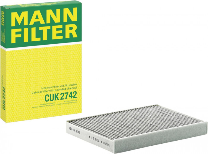 Filtru Polen Carbon Activ Mann Filter Peugeot 407 2004-2011 CUK2742