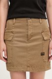 G-Star fustă jeans culoarea gri, mini, evazați, D25235-C106