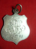 Breloc din argint (sau metal argintat-nu are marcaj) datat 1890 - monograma ,4cm