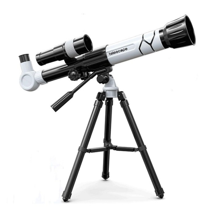 Telescop cu trepied pentru copii, alb