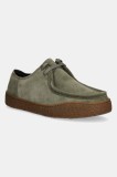 Camper pantofi din nubuc Peu Terreno bărbați, culoarea verde, K101004-003