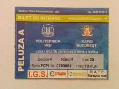 Bilet de meci: Politehnica Iasi - Rapid Bucuresti (sezonul 2009/2010) foto