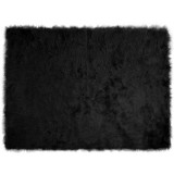 vidaXL Covor Faux din L&acirc;nă de oaie Negru 230 x 160 cm Poliester 42021572