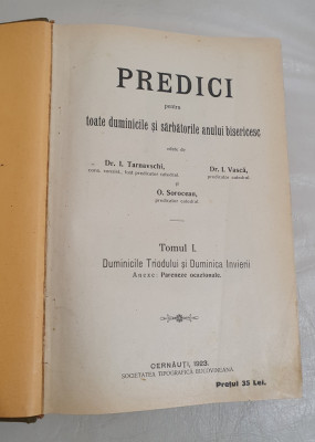 Predici pentru duminicile si sarbatorile bisericescesti - I. Tarnavschi 4 volume foto