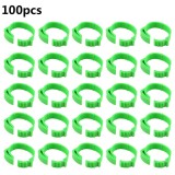 Inele Reglabile Gaini Sunmostar, Verde, 100 bucati - Identificare Pasari