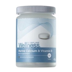 Calciu marin si vitamina D,compozitie mare de peste 70 oligoelemente (250 mg de calciu) si vitamina D (5 &mu;g)