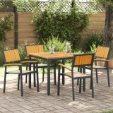 VidaXL Scaun pentru Grădină 4 pcs Maro 56 x 57 x 87cm