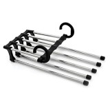 Umerase Pliabile Pantaloni Tiessa, 2 buc, 10 Perechi, 48cm, Negru, Metalic, Multifunctional