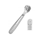 Razuitor Calcaie Inox Profesional cu 5 Lame Rezerva - Pedichiura, Elimina Bataturi si Piele Moarta