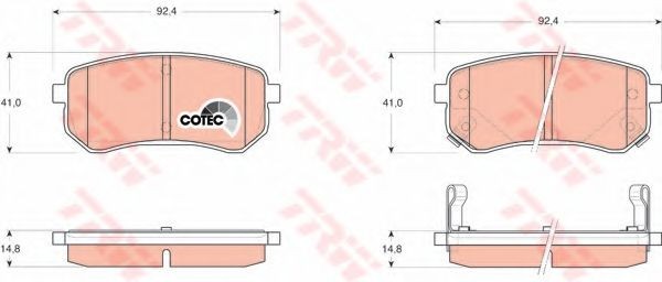 Set placute frana,frana disc KIA PICANTO (BA) (2004 - 2011) TRW GDB3370
