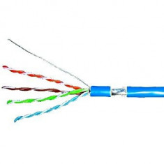Cablu Schrack F/UTP Cat.5e, HSEKF424P1, 4x2xAWG24/1, PVC, Eca, albastru, cutie SafetyGuard Surveillance