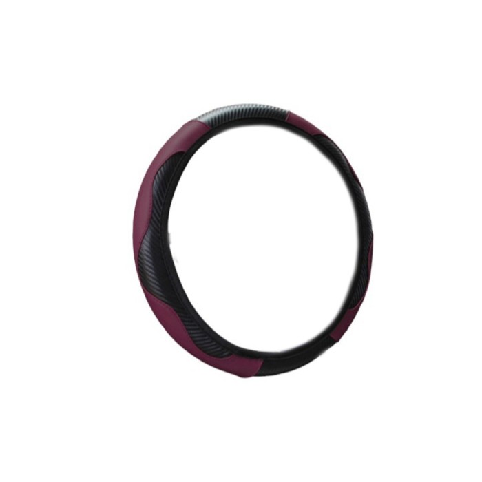 Husa Volan, model Fibre de Carbon, Negru cu Visiniu