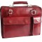 Servieta barbati din piele naturala vachetta, util land fashion, bordo, S126D