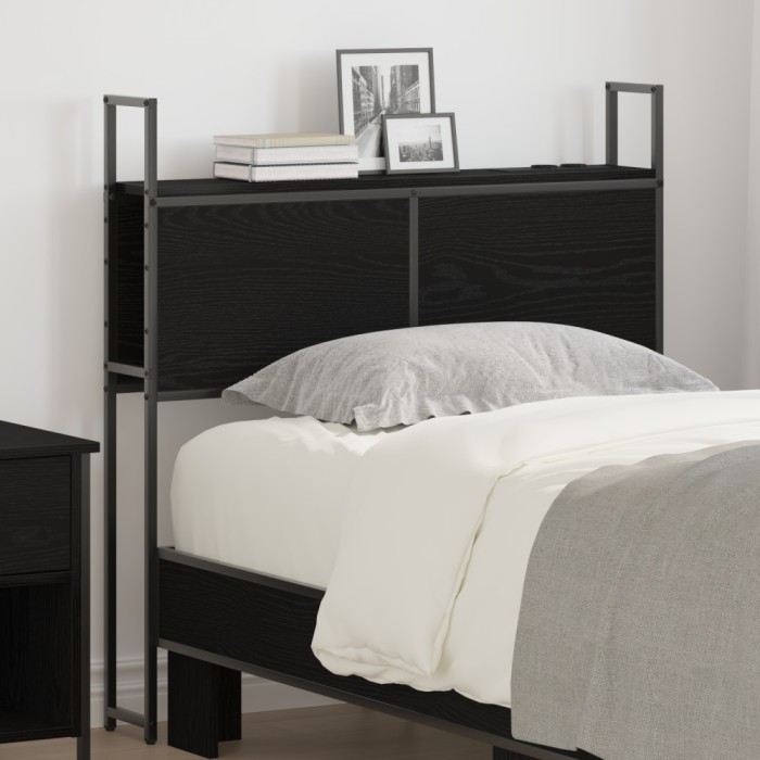 vidaXL Tăblie de depozitare Stejar negru 80 cm Lemn compozit