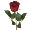 Floare Artificială, Trandafir, Tulpină Scurtă, Culoare Roșu, &Icirc;nălțime 30 cm, Material Plastic