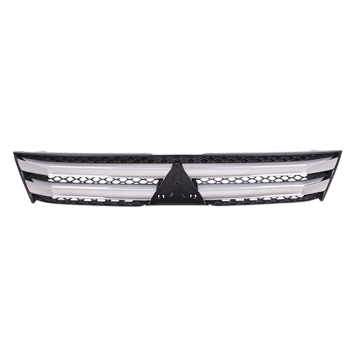 Grila masca fata MITSUBISHI ECLIPSE CROSS, 10.2017-,Cu ornamente cromate, cu mulaje argintii; negru