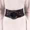 Centura corset din piele ecologica neagra cu detalii metalice