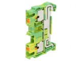 Terminal &Icirc;mbinare Șine 0.14-4mm2 1 Pista 2 Borne Galben-Verde