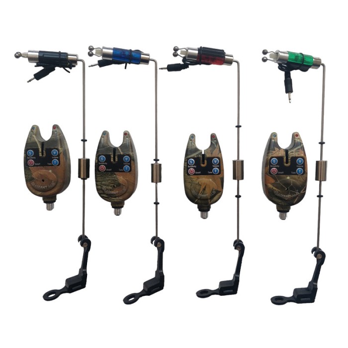 Set 4 senzori camuflaj si 4 swingeri multicolor