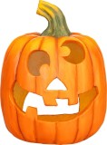Decoratiune Halloween dovleac MagicHome din magnezie, 23,5x24,5x31 cm