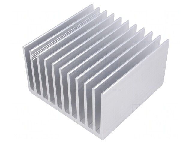 Radiator extrudat cu aripioare 100mm x 100mm brut