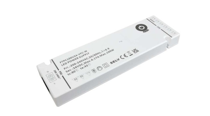 Sursă de alimentare POS FTPC100V24-VFC-W, driver LED POS 24V/4.17A C8 mufă de intrare; ieșire: conectori; conectori &icirc;ncorporați, ștecher L814/L816...