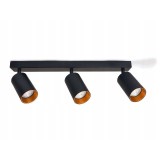 Aplica LED, 3 becuri GU10, IP20, abajururi rabatabile 90 grade, rotatie 350 grade, Eris Gold, masterLED