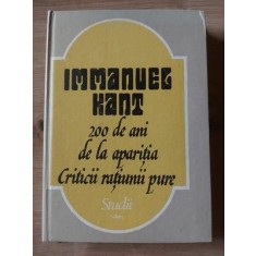 200 de ani de la aparitia criticii ratiunii pure- Immanuel Kant