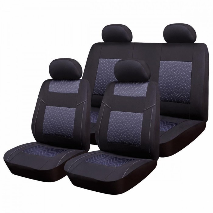 Huse Scaune Auto Bmw Seria 7 E65 E66 - RoGroup Premium Line, pentru bancheta rabatabila, 9 bucati