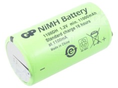 Acumul: Ni-MH D 1,2V 11000mAh urechi pentru lipire &Oslash;33x60mm