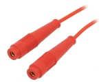 Cablu de măsurare 60VDC 30VAC 19A 1m roşu cu izolaţie