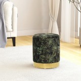 Taburet depozitare rotund, multicolor, material textil 31 x 37 cm