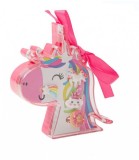 Set 4 inele pentru fetite si cutie depozitare Unicorn