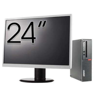 Pachet Calculator Second Hand LENOVO ThinkCentre M910s SFF, Intel Core i5-7500 3.40GHz, 16GB DDR4, 512GB SSD + Monitor 24&amp;amp;quot; NewTechnology Media foto