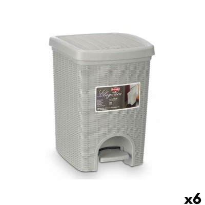 Coș de gunoi pentru h&amp;acirc;rtie Stefanplast Gri deschis Plastic 20 L (6 Unități) foto