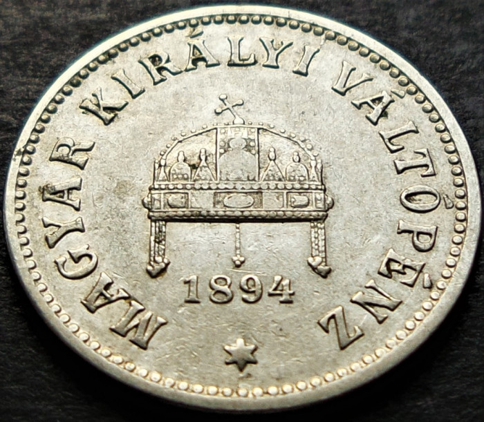 Moneda istorica 10 FILLER - UNGARIA / Austro-Ungaria, anul 1894 * cod 1802