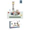Set piese magnetice de constructie, flippy, cu tobogane si bile, 23 piese, multicolor
