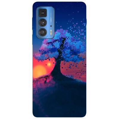 Husa compatibila cu Motorola Edge 20 model Sundown fantasy tree, Silicon, TPU, Viceversa foto