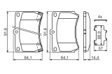 BOSCH 0 986 461 141 set placute frana,frana disc