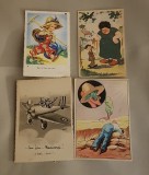 Lot Cărți Poștale Vintage , cu ilustrații umoristice